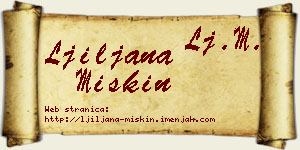 Ljiljana Miskin vizit kartica